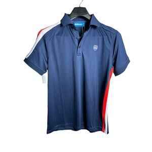 Bunker Mentality Men’s US M UK L Cmax Sport‎ Tech Polo - Navy White Red NWT